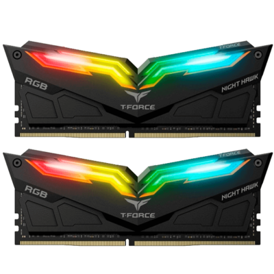 TEAM NIGHT HAWK BLACK 32GB 3600MHZ DDR4 32GB 16GBX2 RAM KIT